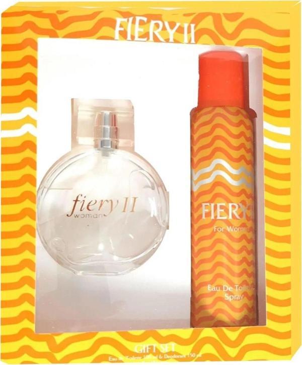 Fiery 2 Set 100ML Edt + 150 ml Deodorant Bayan - Image 1