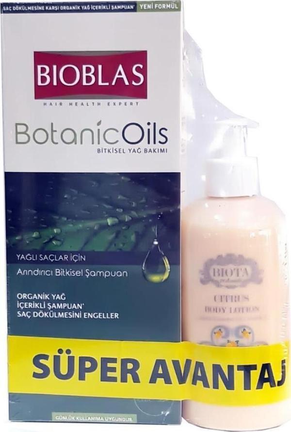 Bioblas Botanic Oils Şampuan 400 ml Yağlı Saçlar İçin Arındırıcı + Body Losyon HEDİYELİ - Image 1