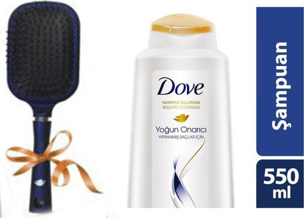 Dove Yoğun Onarıcı Şampuan 550 Ml  - Nemlendirici + Fırça Hediyeli - Image 1