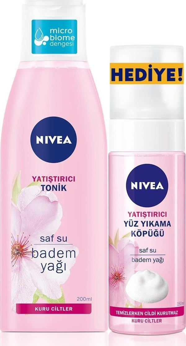 Nivea Kuru Ciltler için Yüz Yıkama Köpüğü 150 ml ve Tonik 200 ml - Image 1