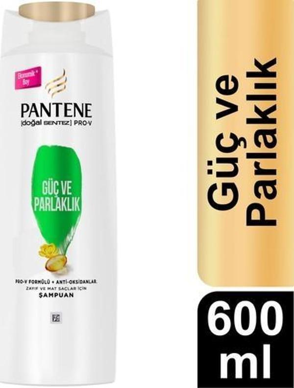 Pantene Şampuan Güç ve Parlaklık 600 Ml Doğal Sentez - Image 1