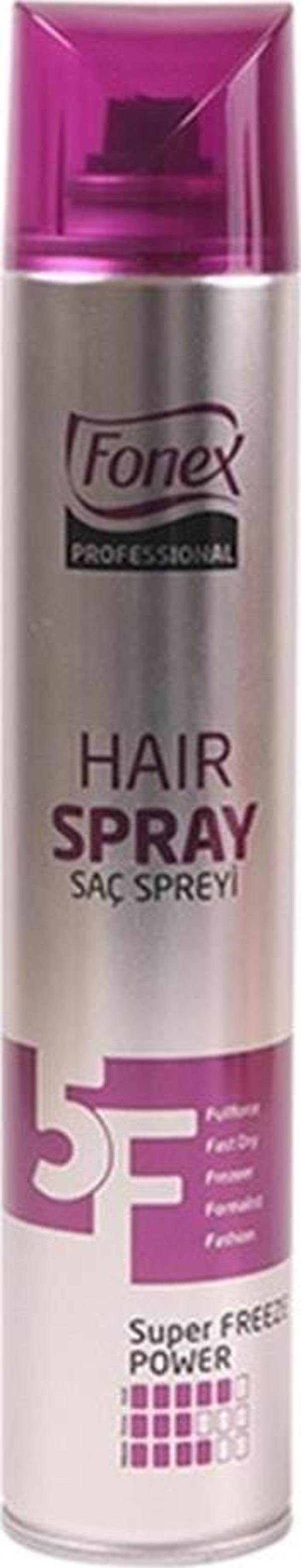 FONEX Saç Spreyi 400 ml SUPER FREZE POWER 5F - Image 1