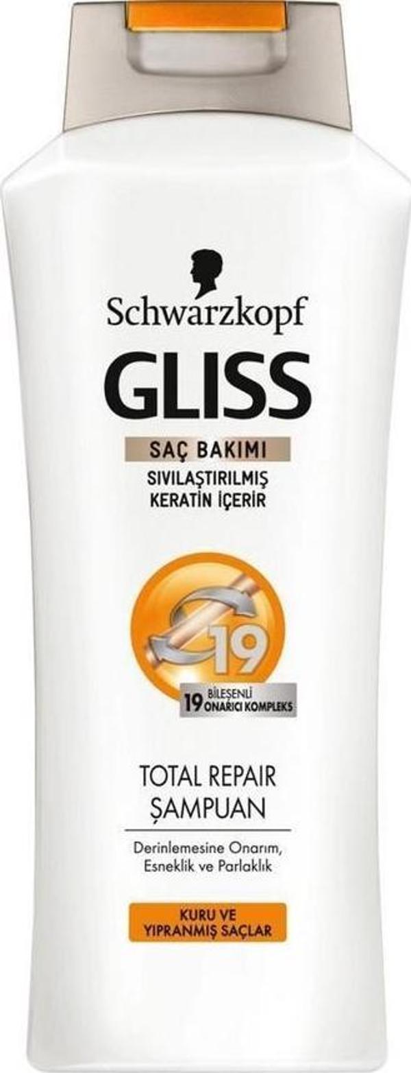 Gliss Total Repair 400 ml Kuru Ve Yıpranmış Saçlar Için Onarıcı Şampuan - Image 1
