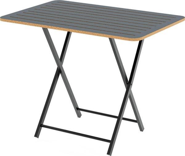 Eportatif Katlanır 4 Kişilik Bahçe Masası Bistro Masa 55x90 Füme 1426 - Image 1