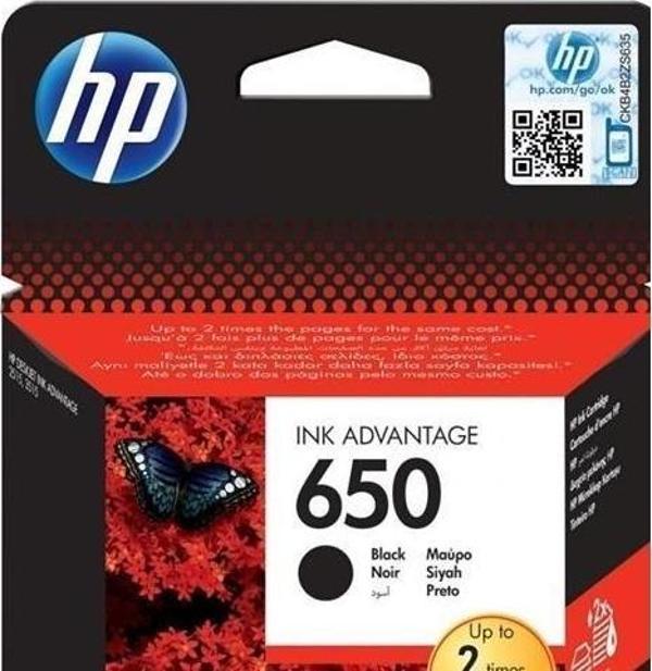 HP CZ101AE NO:650 MÜREKKEP KARTUŞ 360 SAYFA SİYAH 1N - Image 1