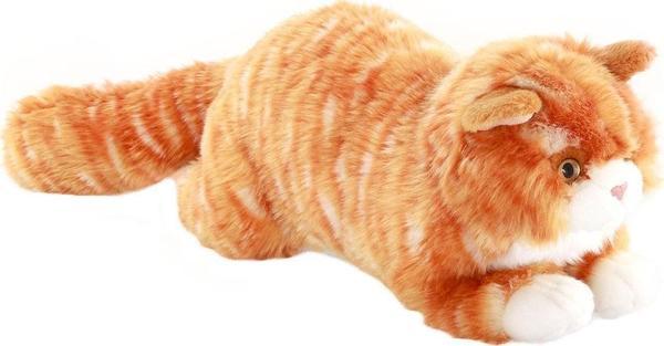 Animals Of The World Yatan Kahverengi Tekir Kedi Peluş Oyuncak 34 - Image 1