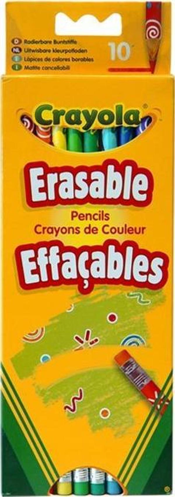 Crayola 10 Silinebilir Kuru Boya Kalemi - Image 1