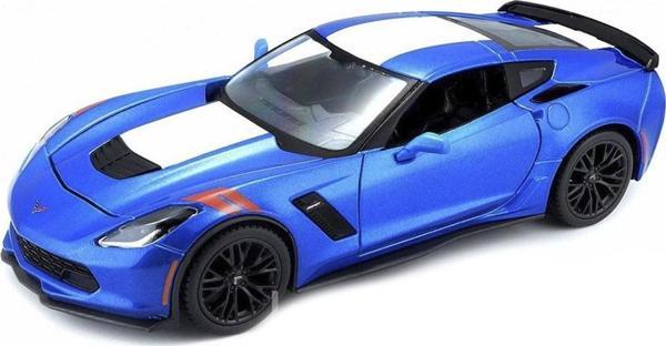Maisto 1/24 2017 Model Corvette Grand Sport Mavi - Image 1