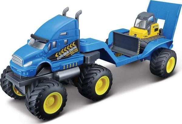 Maisto Builder Zone Taşıyıcı Tır Seti - Mavi Tır - Image 1