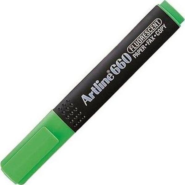 Artline 660 Fosforlu Kalem Kesik Uç 10-40mm Yeşil - Image 1