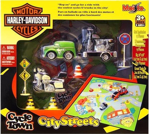 Maisto Harley-Davidson City Streets Oyun Seti Yeşil - Image 1
