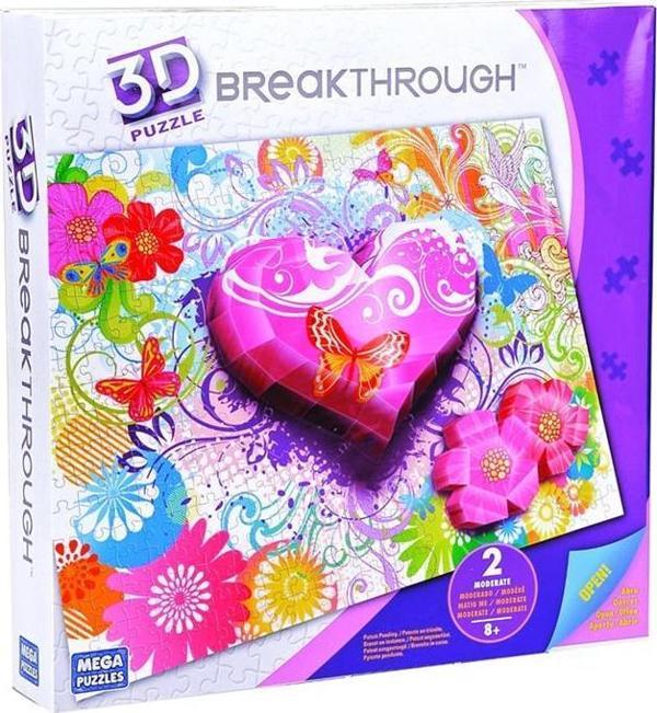 Mega Puzzles 250 Parça  Breakthrough Kalpler ve Çiçekler - Image 1