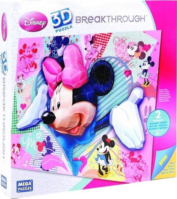 Mega Puzzles 250 Parça 3D Puzzle Breakthrough Minnie Mouse - Image 1