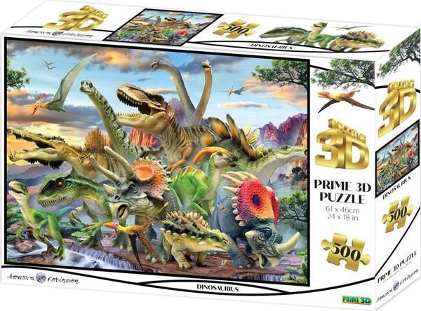 Prime 3D - Dinozorlar 500 Parça Yetişkin Puzzle 10353 - Image 1