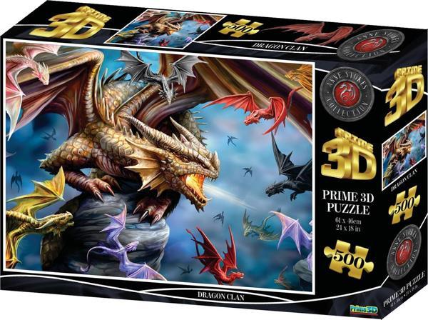 Prime 3D - Dragon Clan 500 Parça Yetişkin Puzzle 10328 - Image 1