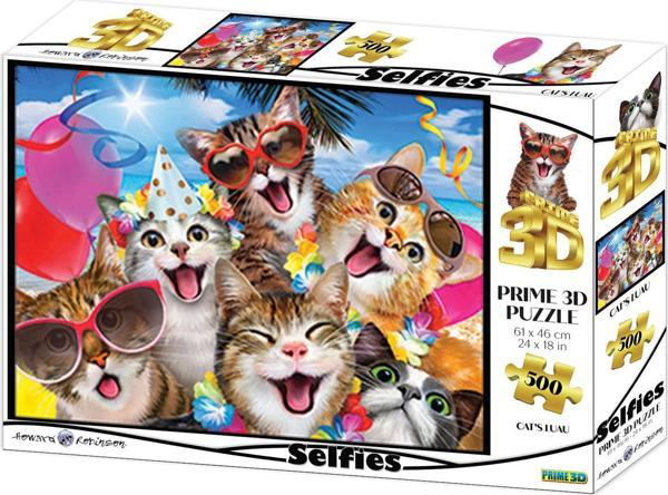 Prime 3D - Kediler Partide 500 Parça Yetişkin Puzzle 10467 - Image 1