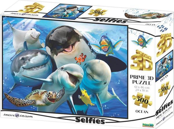 Prime 3D - Okyanus Selfie 500 Parça Yetişkin Puzzle 10059 - Image 1