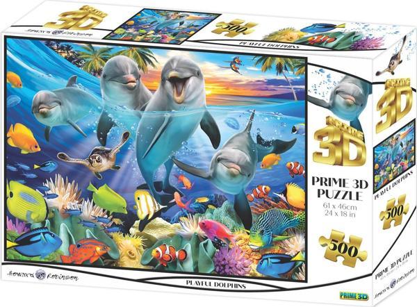 Prime 3D - Oyuncu Yunuslar 500 Parça Yetişkin Puzzle 10363 - Image 1