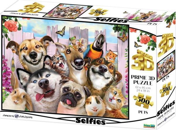 Prime 3D - Pet Selfie 500 Parça Yetişkin Puzzle 10062 - Image 1
