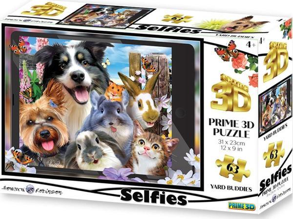 Prime 3D - Sevimli Dostlar Selfie 63 Parça Puzzle 20557 - Image 1