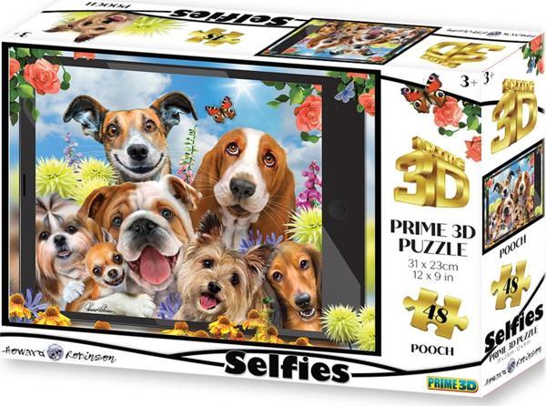 Prime 3D - Sevimli Köpekler Selfie 48 Parça Puzzle 20554 - Image 1