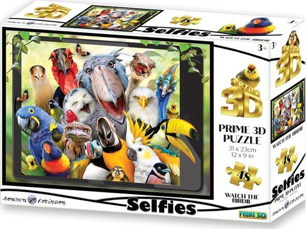 Prime 3D - Sevimli Kuşlar Selfie 48 Parça Puzzle 20552 - Image 1