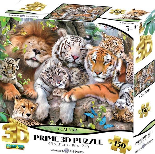Prime 3D - Vahşi Kediler 150 Parça Puzzle 10872 - Image 1
