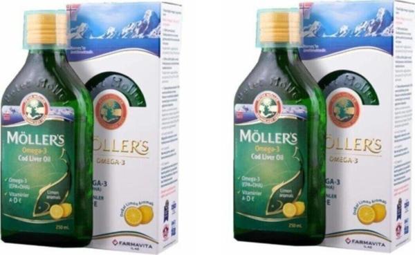 Möllers Omega-3 Limon Balık Yağı 250 Ml X 2 Adet - Image 1