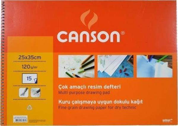 Canson Çok Amaçlı Resim Defteri 25x35 cm 120 gr 15 Yaprak - Image 1