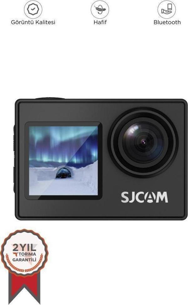 Torima Sj4000 Dual Lens Screen Wifi 4k Aksiyon Kamerası Siyah - Image 1