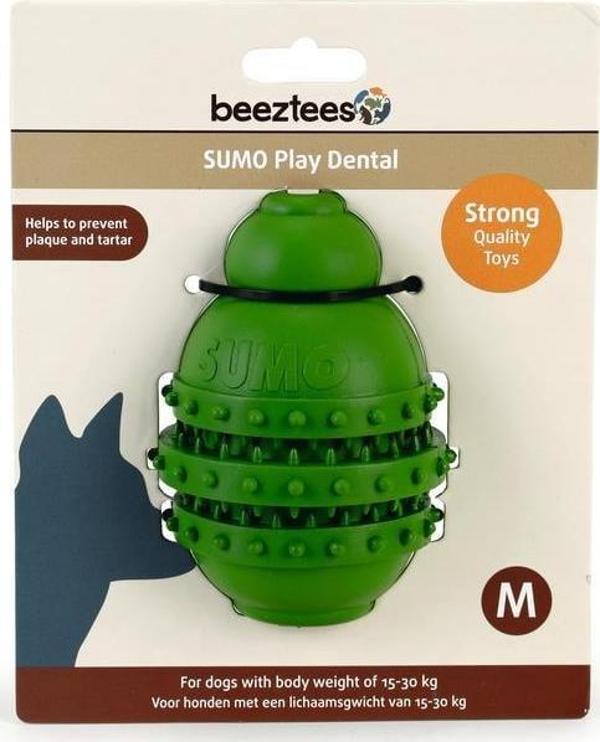 Beeztees Sumo Dayanıklı Dental Oyuncak M Yeşil - Image 1