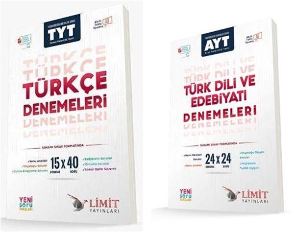 Limit Tyt Türkçe + Ayt Edebiyat Deneme Seti 2 Kitap 2024 - Limit Yayınları - Image 1