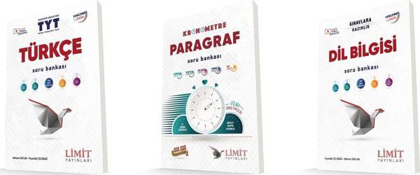 Limit Tyt Türkçe + Paragraf + Dil Bilgisi Soru Bankası Seti 3 Kitap 2024 - Limit Yayınları - Image 1