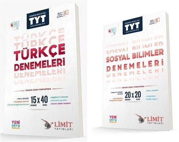 Limit Tyt Türkçe + Sosyal Bilimler Deneme Seti 2 Kitap 2024 - Limit Yayınları - Image 1