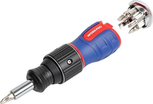 WORKPRO WP221071 6-IN-1 Profesyonel CR-V Cırcırlı Manyetik Topaç Tornavida Seti - Image 1
