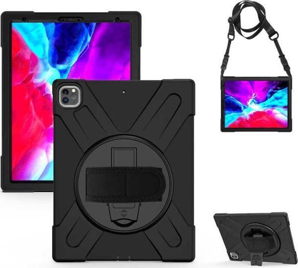 Apple iPad Pro 12.9 2022 M2 (6.Nesil) Kılıf Yatay Standlı ve Askılı Amazing Zırh Özellikli Kılıf - Image 1