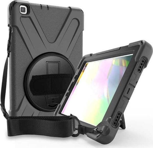 Samsung Galaxy Tab S6 Lite Yatay Standlı ve Askılı Military Amazing Defender Zırh Özellikli Kılıf - Image 1