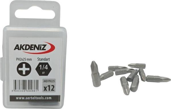 Akdeniz Akd/225 1/4 Yıldız Bits Uç Ph2X25 Mm 24 Adet - Image 1