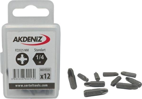 Akdeniz Akd/325 1/4 Yıldız Pz3X25 Mm 384 Adet Bits Uç - Image 1
