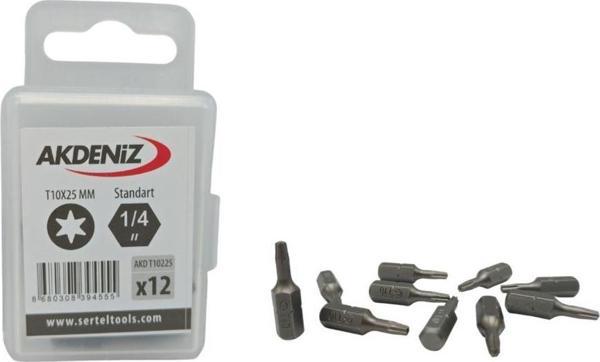 Akdeniz Akd/T10225 1/4 Torx Bits Uç T10X25 Mm 24 Adet - Image 1