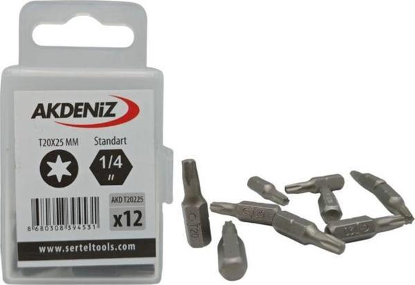 Akdeniz Akd/T20225 1/4 Torx Bits Uç T20X25 Mm 96 Adet - Image 1
