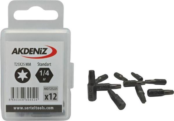Akdeniz Akd/T25225 1/4 Torx Bits Uç T25X25 Mm 24 Adet - Image 1