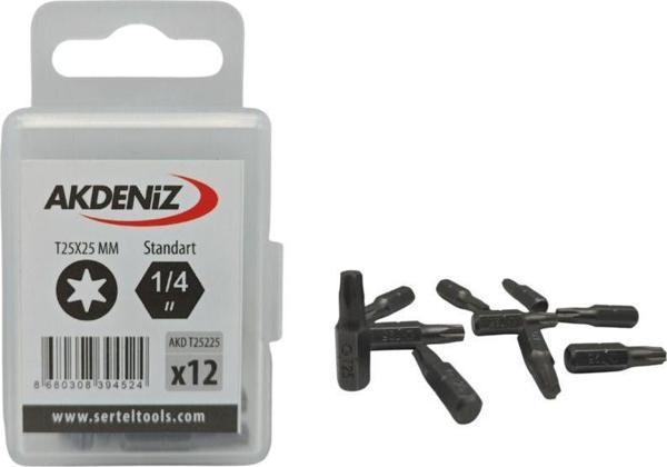 Akdeniz Akd/T25225 1/4 Torx T25X25 Mm 192 Adet Bits Uç - Image 1