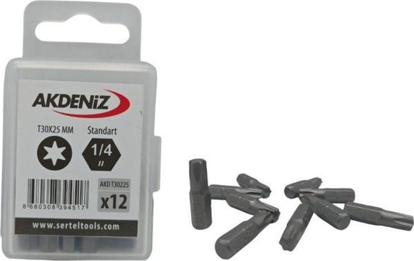 Akdeniz Akd/T30225 1/4 Torx Bits Uç T30X25 Mm 144 Adet - Image 1