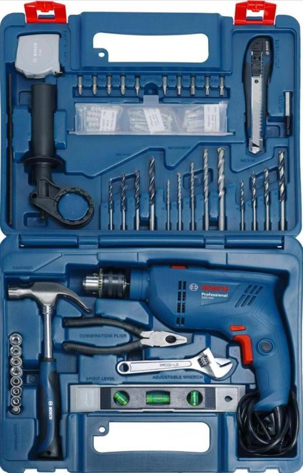Bosch Gsb 600 Darbeli Matkap + 100 Parça Aksesuar - Image 1