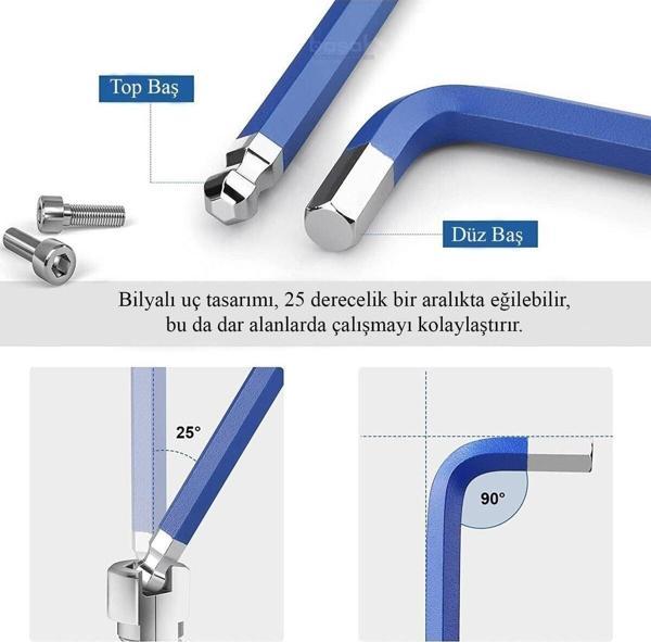 Ceta Form 900 Serisi Topbaşlı L Allen Anahtarlar (Uzun Tip) - Image 1