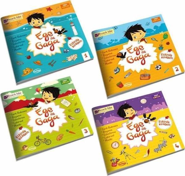 TRT Çocuk Ege ile Gaga Etkinlik Kitabım Seti - 4 Kitap Takım - Burhan Yayıncılık - Image 1