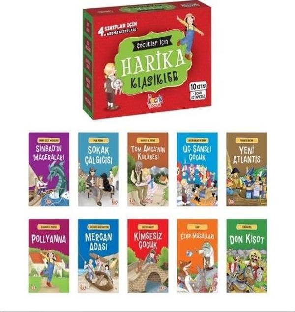 Çocuklar için Harika Klasikler Set+Soru Kitapçığı - 10 Kitap Takım - Bıcırık Yayınları - Image 1