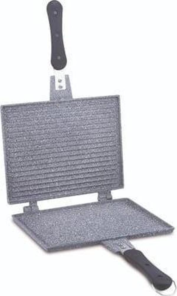 FMS D3001 Büyük Döküm Ocak Üstü El Tost Makinesi Gri 20x26cm - Image 1
