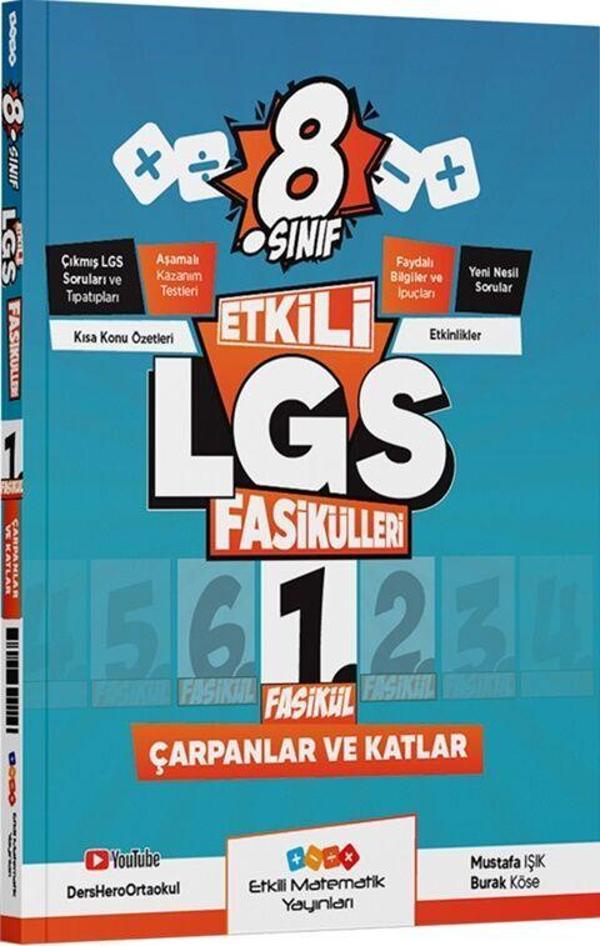 Etkili Matematik Yayınları 8. Sınıf Etkili LGS Fasikülleri Çarpan ve Katlar 1 - Etkili Matematik Yayınları - Image 1